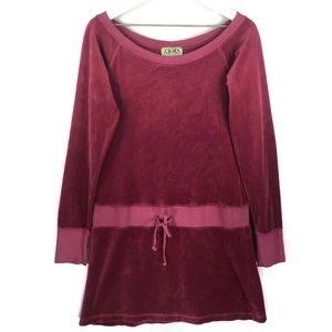 Juicy Couture vintage y2k velour scooped neck pullover dress/ tunic Medium